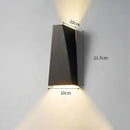 Modern minimalist black led wall lamp bedroom reading light