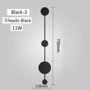 Modern minimalist black led wall lamp for living room geometric sconce