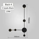 Modern minimalist black led wall lamp for living room geometric sconce