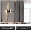 Modern minimalist black led wall lamp strip for living room
