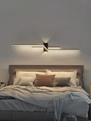 Modern minimalist black led wall lamp strip for living room