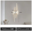 Modern minimalist black led wall lamp strip for living room