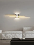 Modern minimalist black led wall lamp strip for living room