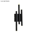 Modern minimalist black led wall lamp with hallway light options
