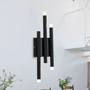 Modern minimalist black led wall lamp with hallway light options