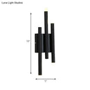 Modern minimalist black led wall lamp with hallway light options