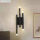 Modern minimalist black led wall lamp with hallway light options