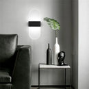 Modern minimalist black led wall light bedroom sconce