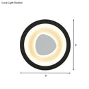 Modern minimalist black mirror wall light with acrylic shade bedroom