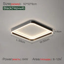 Modern minimalist black ring led ceiling lights bedroom lamp