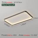 Modern minimalist black ring led ceiling lights bedroom lamp