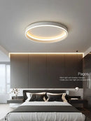 Modern minimalist black ring led ceiling lights bedroom lamp