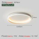Modern minimalist black ring led ceiling lights bedroom lamp