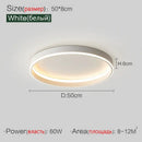 Modern minimalist black ring led ceiling lights bedroom lamp