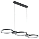 Modern minimalist black ring led chandelier for living room dining hall