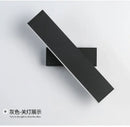 Modern minimalist black rotate wall lamp for bedroom bedside reading