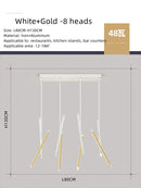 DecorBites™ Black Round Tube LED Chandelier for Duplex Loft Stair - Interior Lighting Decoration