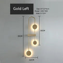 Modern minimalist black triple circle led wall light bedroom sconce