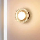 Modern minimalist black wall lamp with frosted glass for bathroom