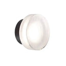 Modern minimalist black wall lamp with frosted glass for bathroom