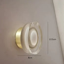 Modern minimalist black wall lamp with frosted glass for bathroom