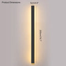 Modern minimalist black waterproof led wall light garden decor