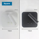 Modern minimalist black & white adjustable wall lamp for bedroom