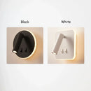 Modern minimalist black & white adjustable wall lamp for bedroom