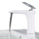 Modern minimalist black & white brass bathroom faucet