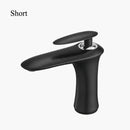 Modern minimalist black & white brass bathroom faucet