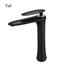 Modern minimalist black & white brass bathroom faucet