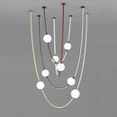 Modern minimalist black & white colorized led dimmable ceiling chandelier dining room