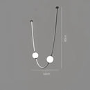 Modern minimalist black & white colorized led dimmable ceiling chandelier dining room