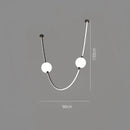 Modern minimalist black & white colorized led dimmable ceiling chandelier dining room