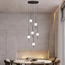 Modern minimalist black & white creative led chandeliers living room