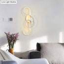 DecorBites™ Modern Rhythm Shaped Bedroom Wall Sconce with Acrylic LED - Black/White, Mount as Lamp - Choose Neutral/Warm/White Light