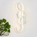 Black White LED Ring Sconce Acrylic Shade