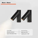 Modern minimalist black & white led wall light bedroom spotlight
