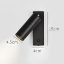 Modern minimalist black & white led wall light bedroom spotlight