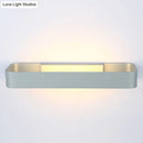 Modern minimalist black & white rectangular wall lamp bedroom light