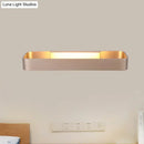 Modern minimalist black & white rectangular wall lamp bedroom light