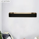 Modern minimalist black & white rectangular wall lamp bedroom light