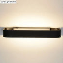 Modern minimalist black & white rectangular wall lamp bedroom light