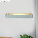 Modern minimalist black & white rectangular wall lamp bedroom light