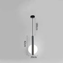 Modern minimalist black & white ring pendant lamp dining room led