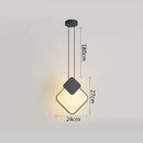 Modern minimalist black & white ring pendant lamp dining room led