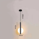 Modern minimalist black & white ring pendant lamp dining room led