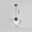 Modern minimalist black & white ring pendant lamp dining room led