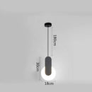 Modern minimalist black & white ring pendant lamp dining room led