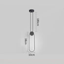 Modern minimalist black & white ring pendant lamp dining room led